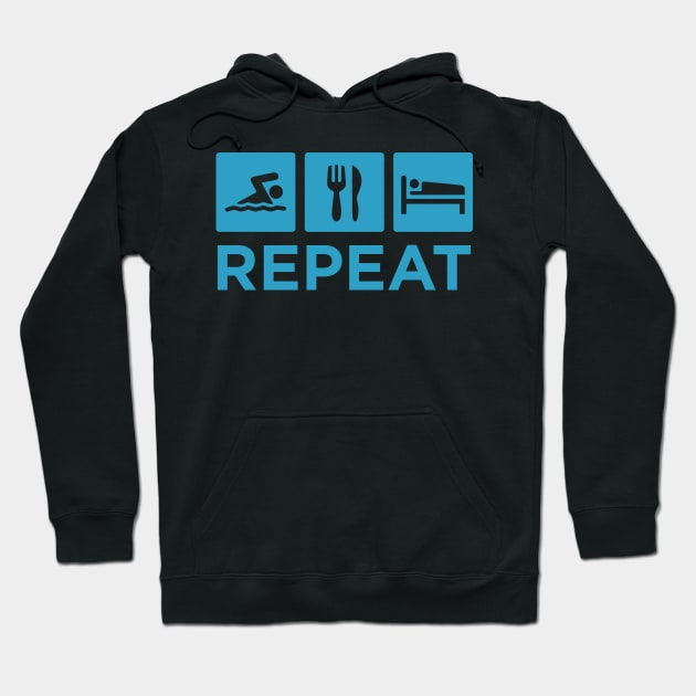 Swim Eat Sleep Repeat Gift Hoodie by Swimarts